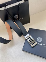 VERSACE 3.5cm Greek Key Double-Sided Belt - Image 4