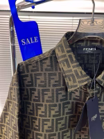 Fendi 2023 Spring/Summer Jackson Wang's Same Style FF Jacquard Denim Shirt Jacket Coat - Image 4