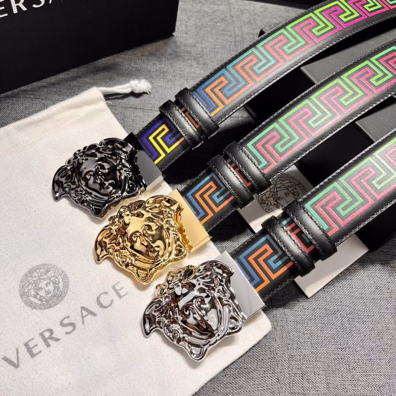7 VERSACE 4.0cm Full Steel Buckle Reversible Belt - Image 1