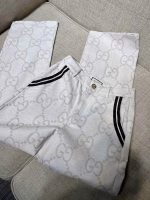 Gucci Turn-Down Collar Large GG Short-Sleeve Top and Trousers Set - Image 5