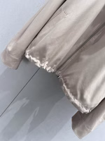 Loewe 2025 Early Spring New Style Lapel Zip Short Drawstring Jacket Coat - Image 3