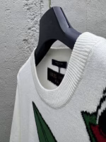 LOUIS VUITTON Paper Plane Wool Short-Sleeve T-Shirt - Image 3