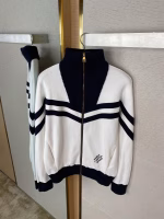 LV Embroidered Zip Knitted Sweater Coat - Image 3