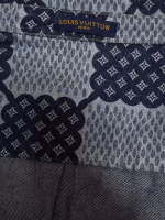 LV Positioning Jacquard All-Over Print Classic Checkerboard Letter Pattern Loose-Fit Couple Jacket - Image 3