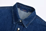 LV Louis Vuitton 2025 Leather Label Denim Short-Sleeve Shirt - Image 8