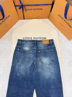 LV Louis Vuitton 2025 Early Spring New Photo Print Gradient Jeans - Image 3