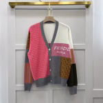 2022 Women's Fendi Spring/Summer V-neck Knitted Cardigan - Image 4