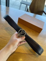 LV Louis Vuitton Unisex Couple's Double-Buckle Belt - Image 7