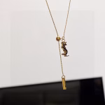 Saint Laurent Letter Adjustable Thin Necklace - Image 7