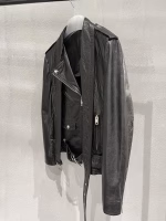 Alexander McQueen Waxed Sheepskin Biker Jacket - Image 7