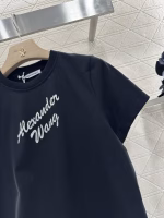 Alexander Wang 2025 Spring/Summer New Arrival T-shirt with Rhinestone and Beaded Logo - Image 8