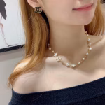 Chanel Five-Pointed Star Pearl Double C Choker - Image 6