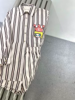 Balance Cartoon Pattern Embroidered Striped Sun Protection Set - Image 8