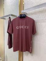 GUCCI White-Trimmed Spray-Painted Crew Neck Short-Sleeve T-Shirt - Image 5