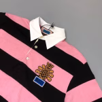 Gucci Pineapple Series Patchwork Stripe Long-Sleeve Polo Shirt - Image 5