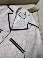 Gucci Turn-Down Collar Large GG Short-Sleeve Top and Trousers Set - Image 6