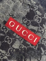 GUCCI Jacquard Single-Breasted Denim Long-Sleeve Top with Straight-Leg Pants Set - Image 8