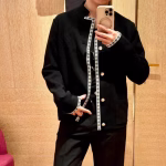 LOUIS VUITTON Black Embroidered Knitwear - Image 4