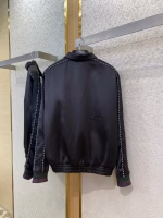 Louis Vuitton Rhinestone-Embroidered Baseball Jacket Coat - Image 9