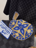 Louis Vuitton New Checkerboard Embroidered Badge Short-Sleeve T-Shirt - Image 4