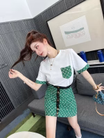 LV Customized Jacquard Patchwork Lambskin Skirt Set - Image 4