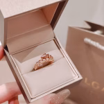 Serpenti Viper Collection 🐍 Narrow Version Snake Full Diamond 2-Circle Snake Bone Ring - Image 4