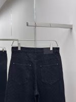 Louis Vuitton 2025 New Style Straight Jeans with Dark Pattern Flocking Jacquard (Black) - Image 4