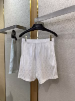 LV Louis Vuitton Ripple Jacquard Silk Shorts - Image 4