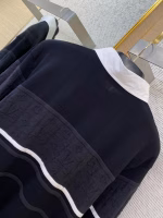 LV Louis Vuitton Lapel Jacquard Long-Sleeve Polo Shirt - Image 4