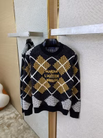 LV Louis Vuitton Square Letter Contrast Color Sweater Pullover - Image 4