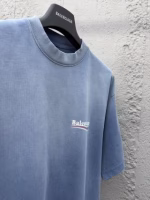 Balenciaga Washed Cola Wave Letter Printed Short-Sleeve T-Shirt - Image 5