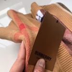 Burberry 2023 Classic Evergreen Checked Long-Sleeve Sweater Coat - Image 5