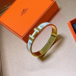 Hermès braceletSuper excellent! Same style as various goddesses and celebrities. High-end material with gold plating, K gold texture. - Image 9