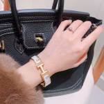 Hermès braceletSuper excellent! Same style as various goddesses and celebrities. High-end material with gold plating, K gold texture. - Image 4