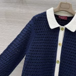 Gucci 2025 Early Autumn Openwork Crocheted Knit Cardigan - Image 3