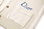 DIOR Dior Friends Embroidered Cotton Blend Button Cardigan - Image 3