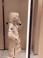 Canada New Style Down Jacket Canada Goose with Large Detachable Coyote Fur Collar, Slim-Fit Long Down Jacket - Image 7
