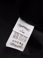 Chrome Hearts 2025 Early Spring New Style Washed and Distressed Sanskrit Embroidery Cross Short-Sleeve T-Shirt - Image 6