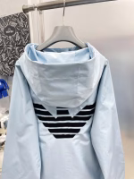 EA7 Armani 2025 Spring/Summer New Arrival Zip-Up Embroidered Logo Hooded Jacket - Image 6