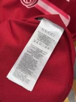 GUCCI Ancla Red Embellished Printed Knitted Cotton T-Shirt - Image 6