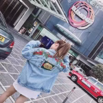 Gucci Embroidered Print Denim Jacket - Same Style as Lu Han and Peng Yuyan