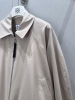 Loewe 2025 Early Spring New Style Lapel Zip Short Drawstring Jacket Coat - Image 5