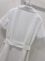 Louis Vuitton 2025 New White Solid Color Series Dress - Image 6