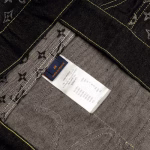 LV Deconstructed Patchwork Monogram All-Over Print Utility Denim Jacket - Image 5