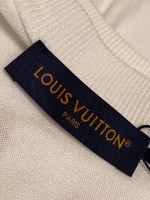 LV Louis Vuitton Leopard Print Letter Intarsia Short-Sleeve Crew Neck T-Shirt - Image 5