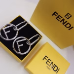 Fendi earrings F studs - Image 4