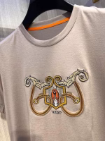 2022 Spring/Summer latest equestrian-themed toothbrush embroidery men's crewneck T-shirt - Image 6