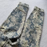 2023 Louis Vuitton LV Distressed Floral Rose Jacquard Heavy-Wash Fringed Denim Jacket - Image 6