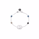 Gucci Double G Mother-of-Pearl Bracelet, Pure Silver Material