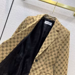 Balenciaga 2022 Resort Collection new logo double B jacquard hourglass waist blazer - Image 10